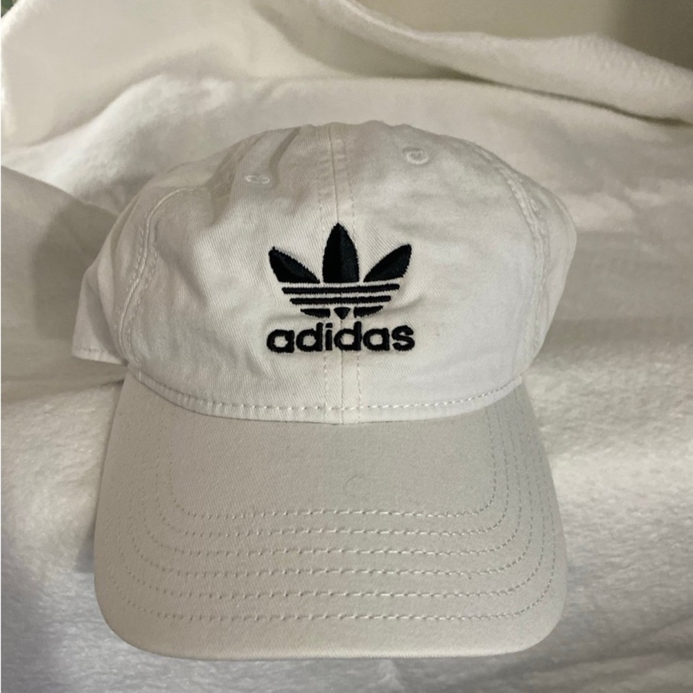 Adidas Classic White Cap with Black Trefoil